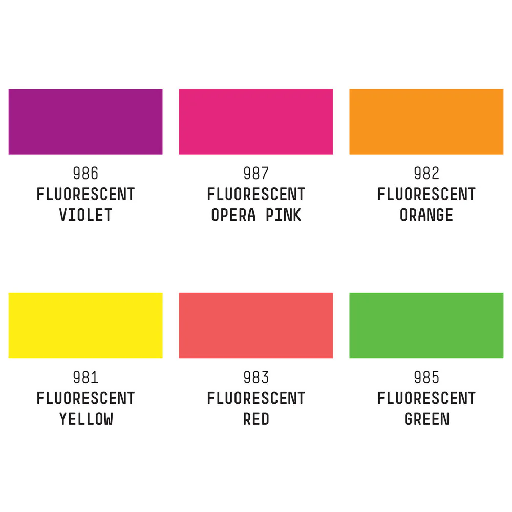 Acrylic Gouache Set - 6x59ml - Fluorescents - Image 3