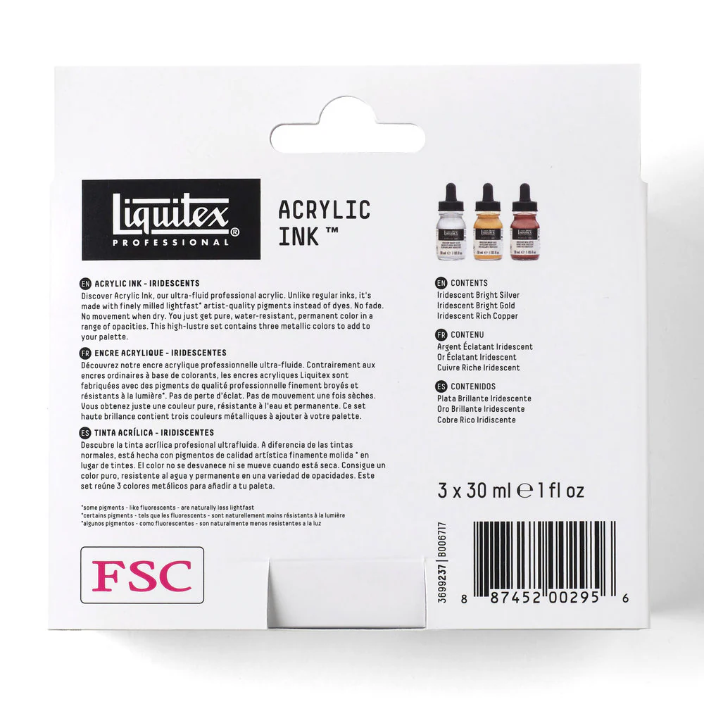 Acrylic Ink Set - 3x30ml - Iridescents - Image 6