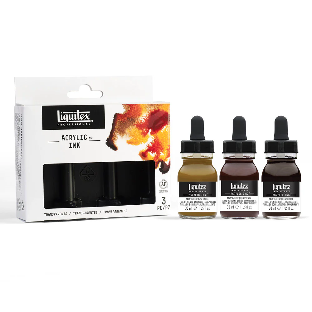 Acrylic Ink Set - 3x30ml - Transparents - Image 4