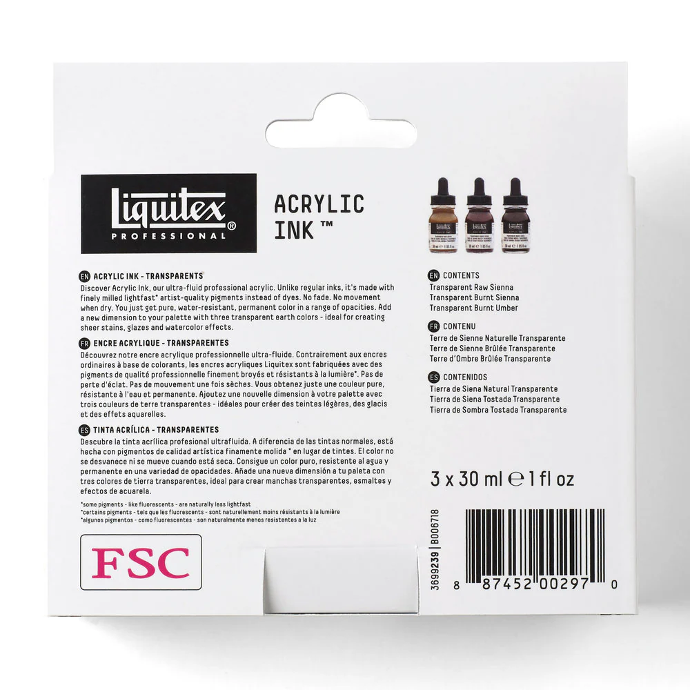 Acrylic Ink Set - 3x30ml - Transparents - Image 6