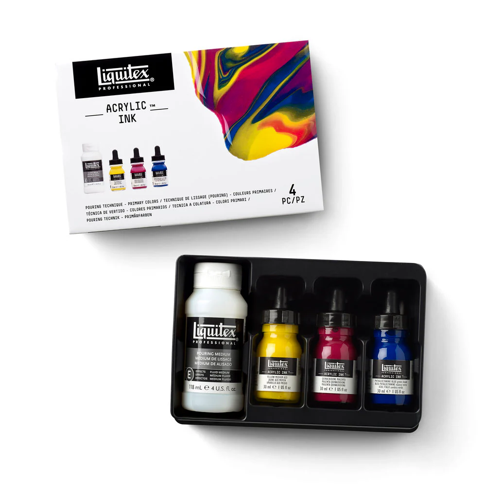 Acrylic Ink Set - Pouring Technique - Primary Colors - Image 5