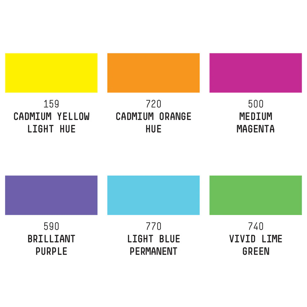 Acrylic Marker Set - 6x2mm - Vibrants - Image 3