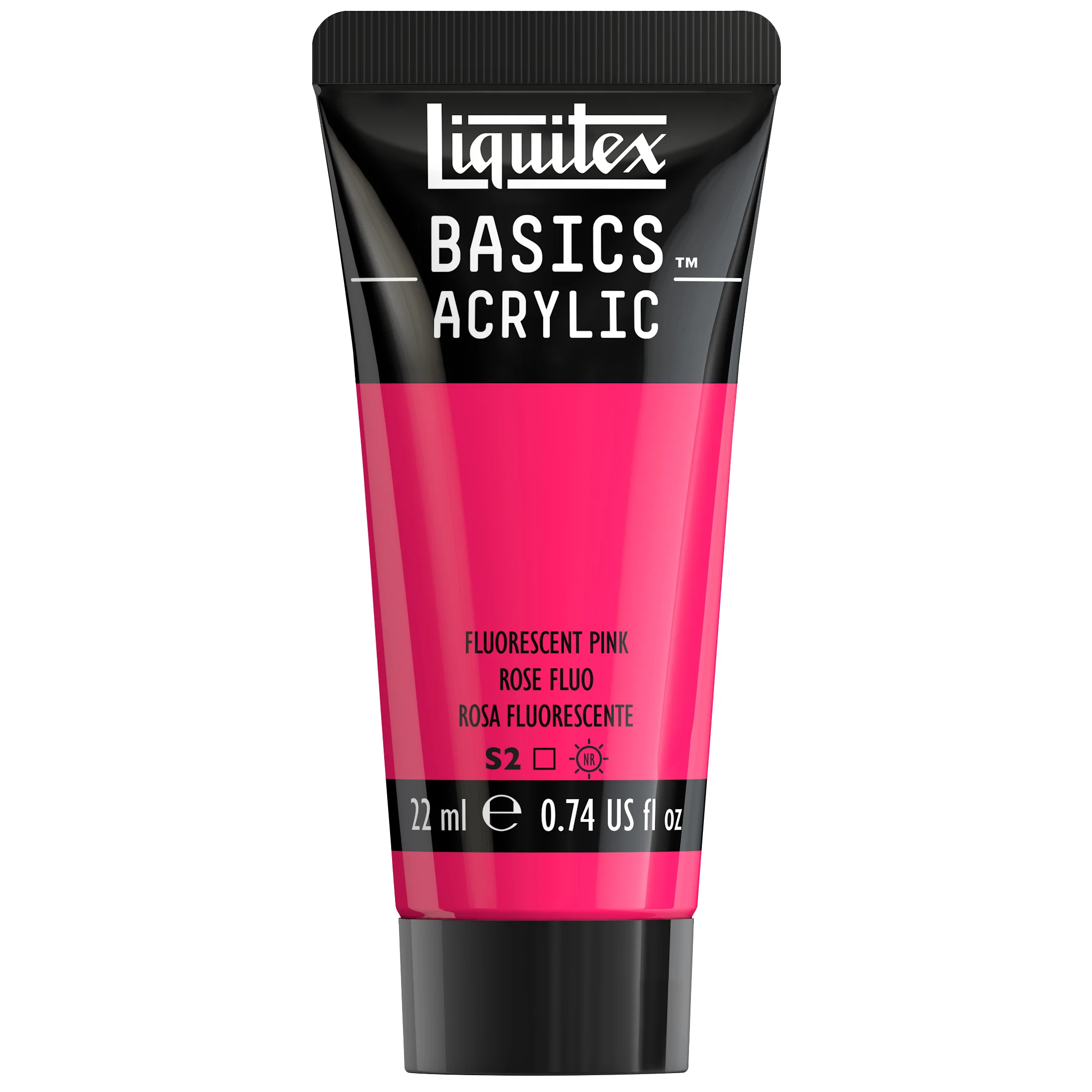 Basics Acrylic Color - Fluorescent Pink - Image 2