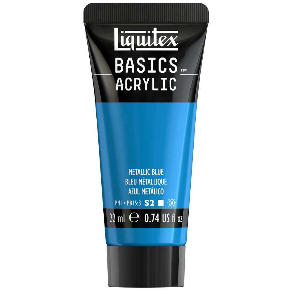 Basics Acrylic Color - Metallic Blue - Image 3