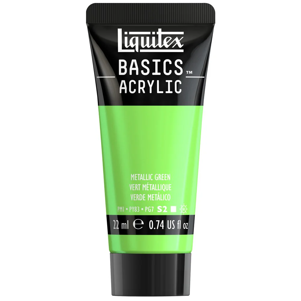 Basics Acrylic Color - Metallic Green - Image 3