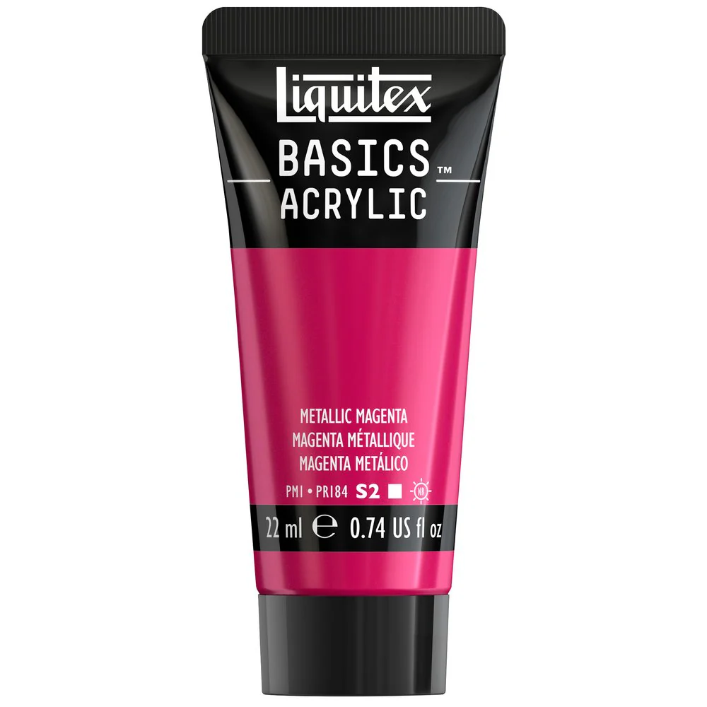 Basics Acrylic Color - Metallic Magenta - Image 3