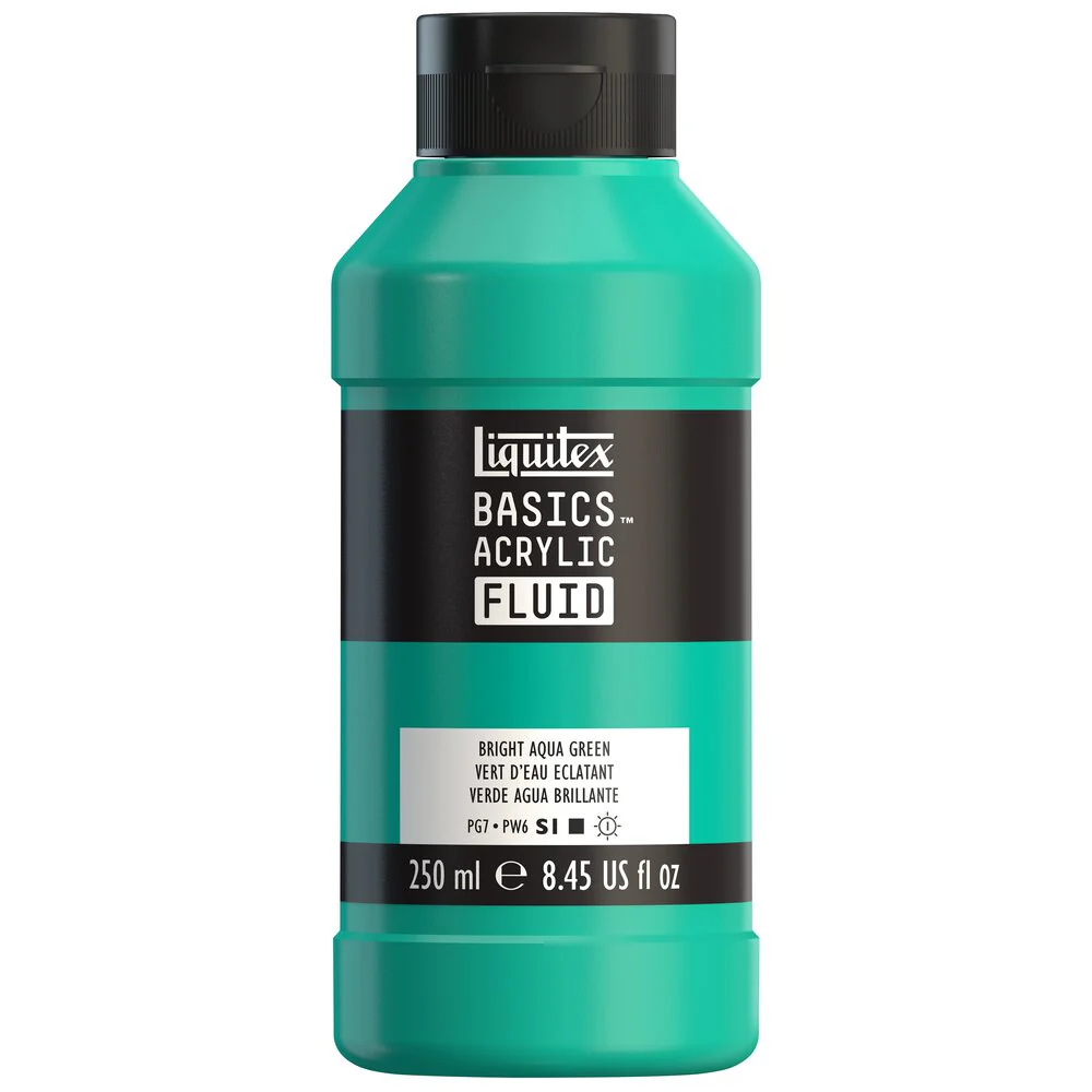 Basics Acrylic Fluid Color - Bright Aqua Green - Image 3