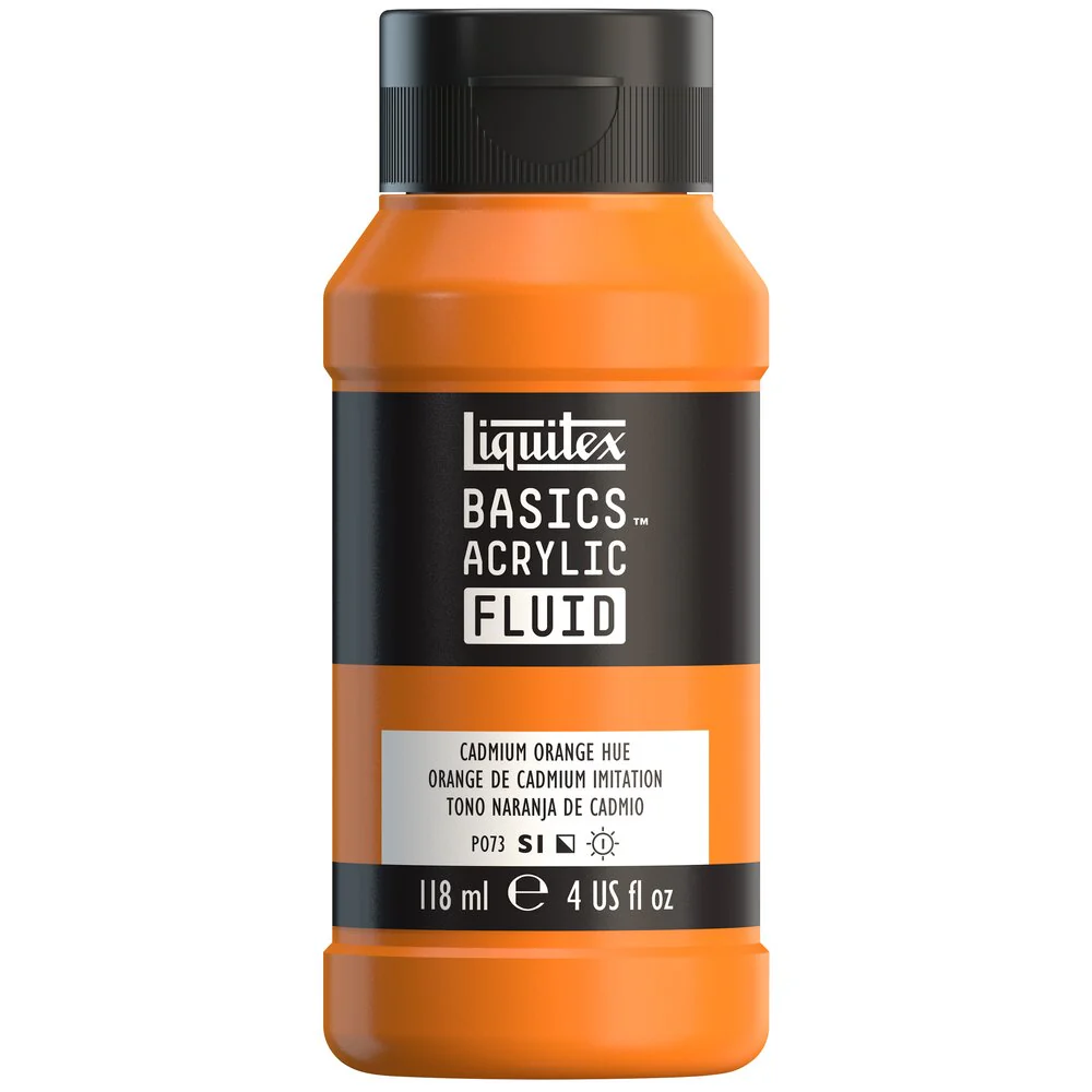 Basics Acrylic Fluid Color - Cadmium Orange Hue - Image 2