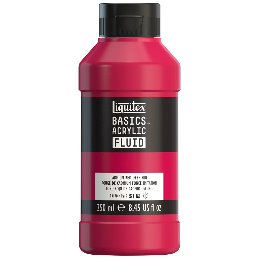 Basics Acrylic Fluid Color - Cadmium Red Deep Hue - Image 3