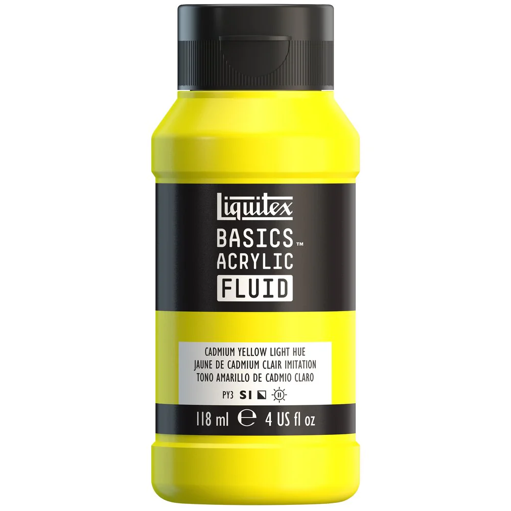 Basics Acrylic Fluid Color - Cadmium Yellow Light Hue - Image 2