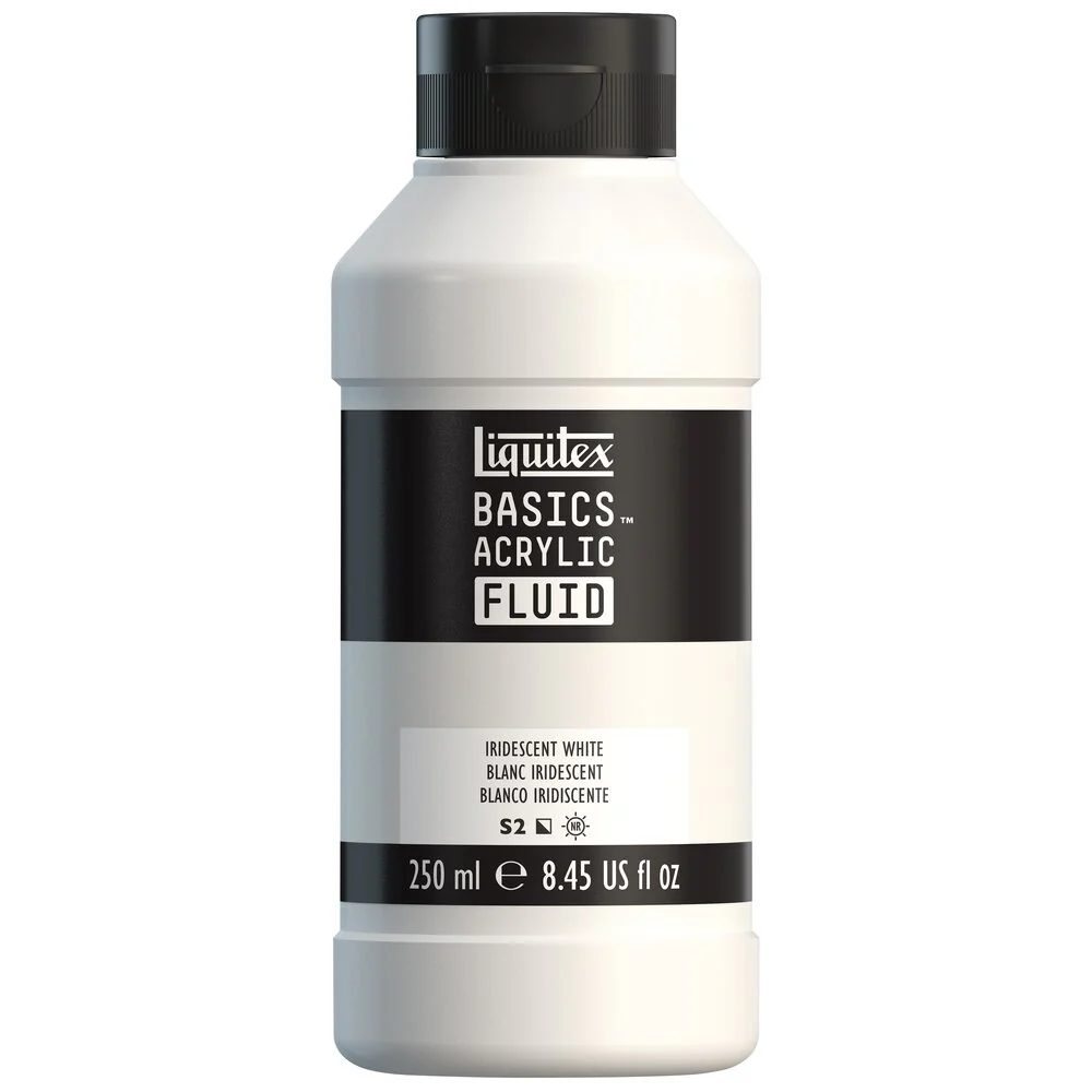 Basics Acrylic Fluid Color - Iridescent White - Image 3