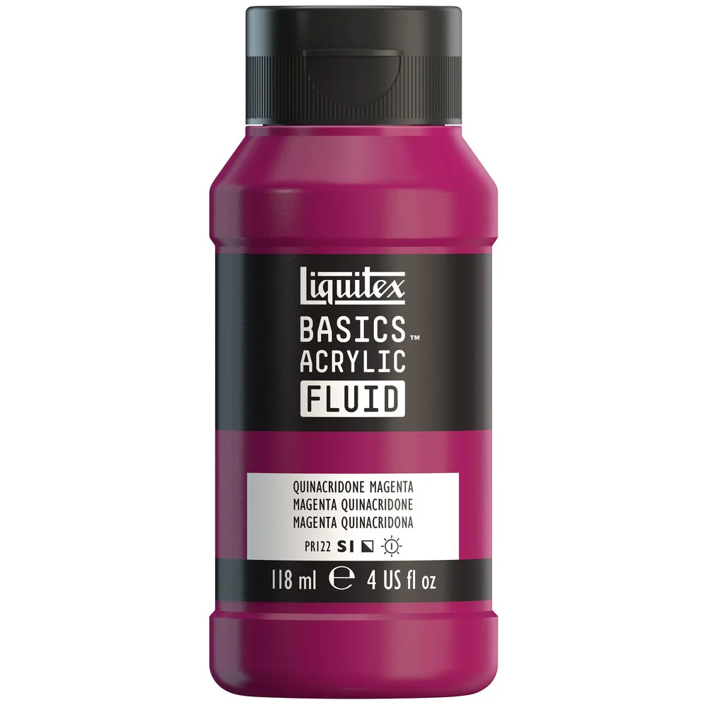 Basics Acrylic Fluid Color - Quinacridone Magenta - Image 2