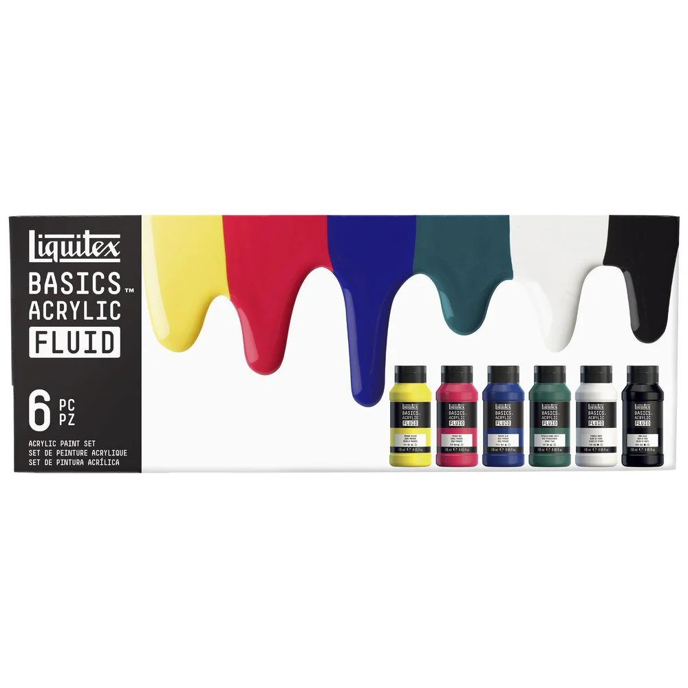 Basics Fluid Acrylic Set 6X118ml - Image 3
