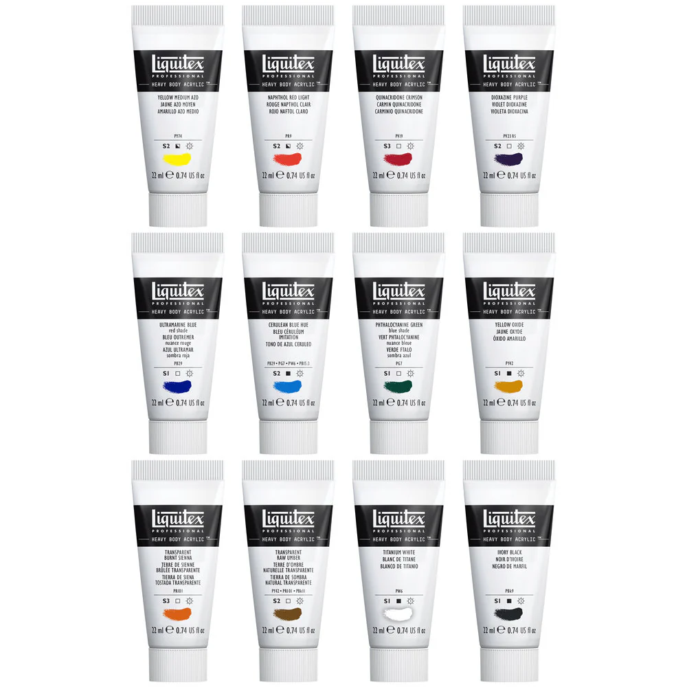 Heavy Body Acrylic Set - 12x22ml - Essentials - Image 4