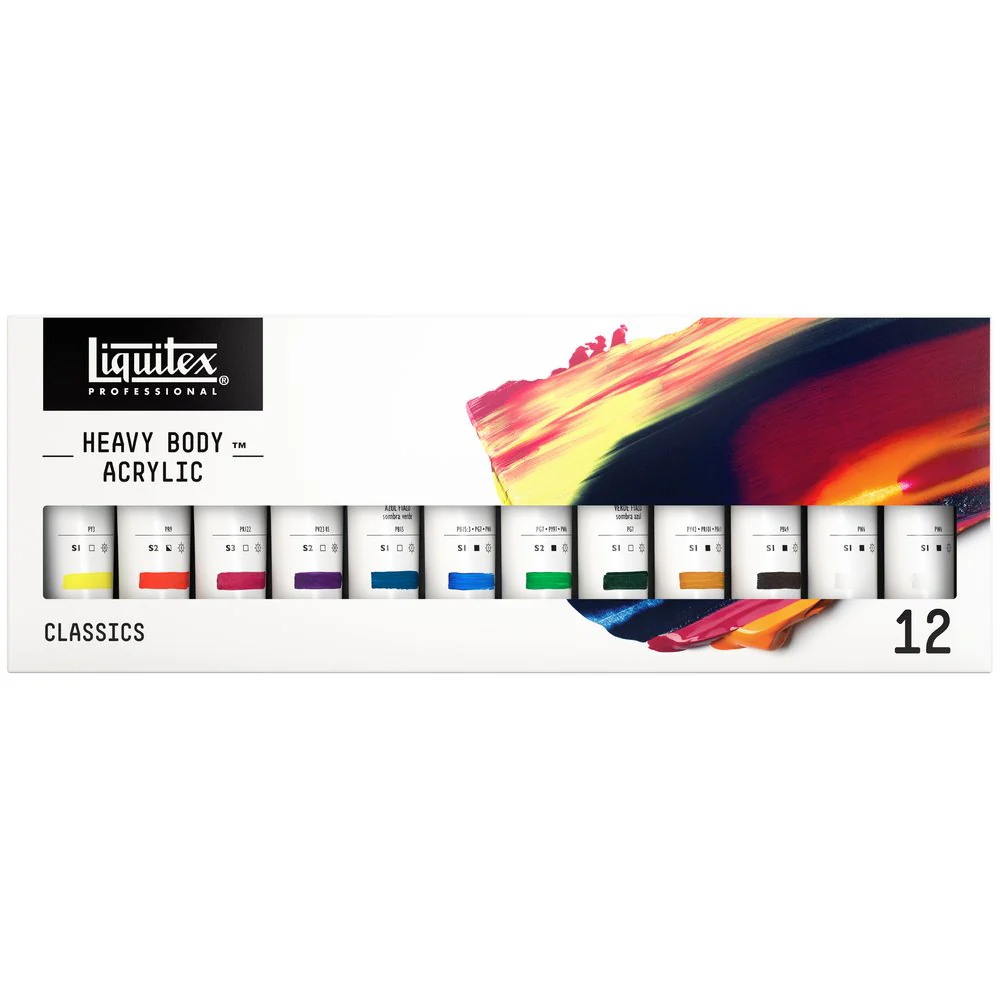 Heavy Body Acrylic Set - 12x59ml - Classics - Image 6