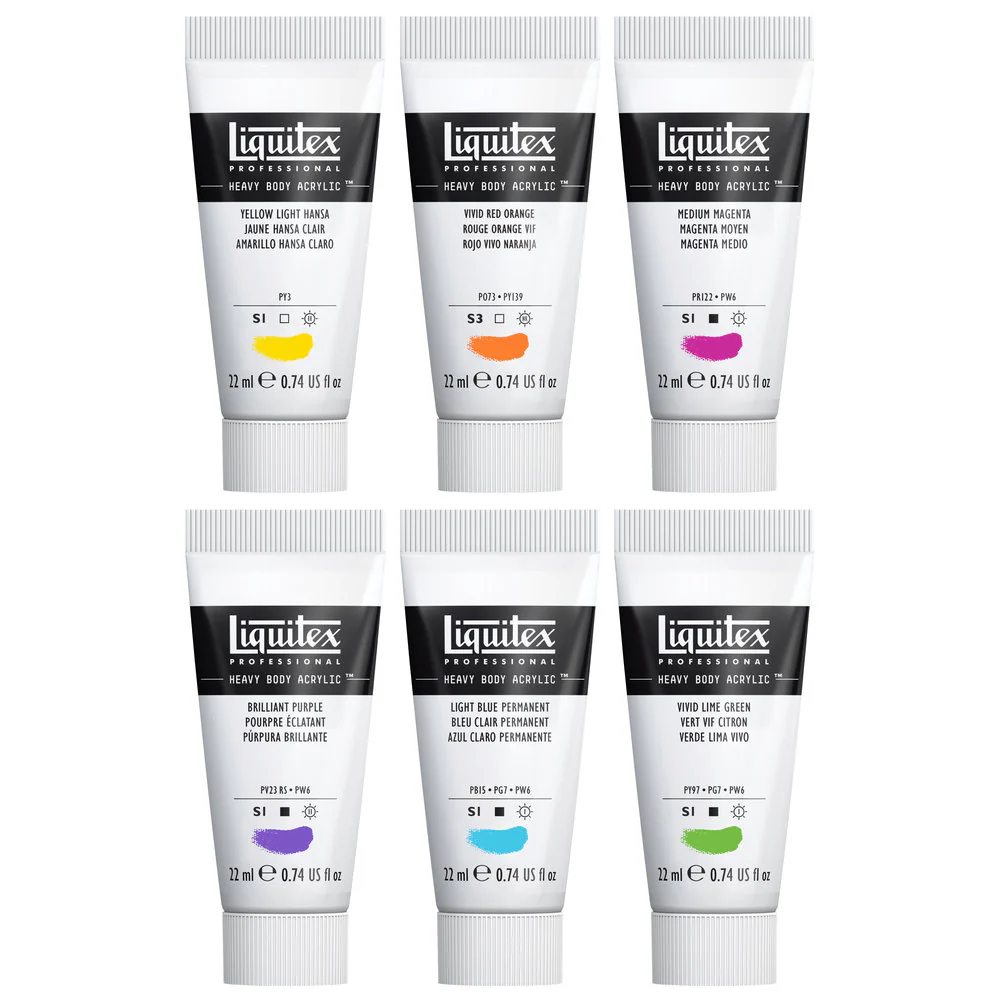 Heavy Body Acrylic Set - 6x22ml - Vibrants - Image 3