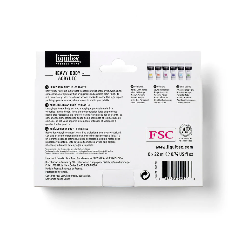 Heavy Body Acrylic Set - 6x22ml - Vibrants - Image 8