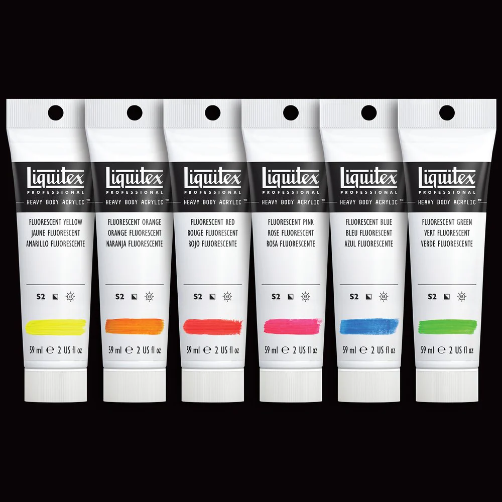 Heavy Body Acrylic Set - 6x59ml - Fluorescents - Image 3