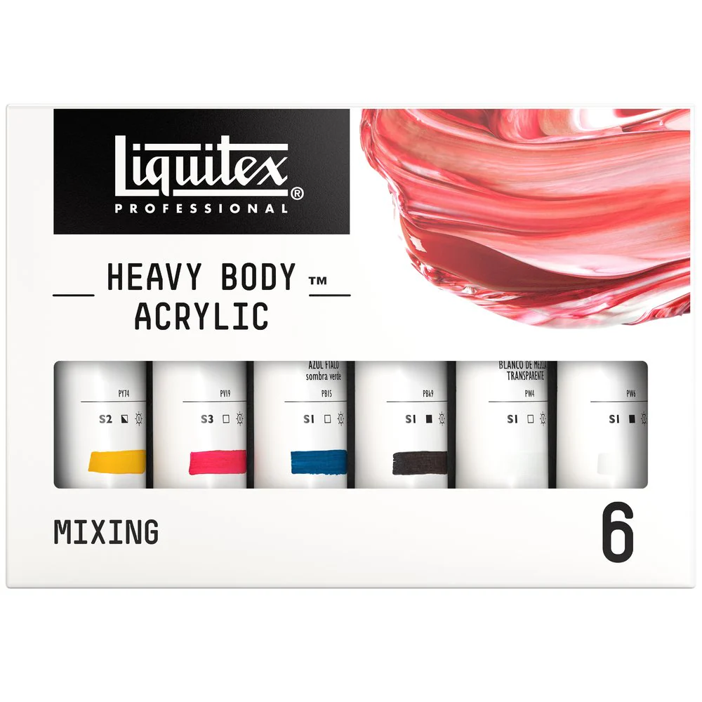 Heavy Body Acrylic Set - 6x59ml - Mixing - Image 6