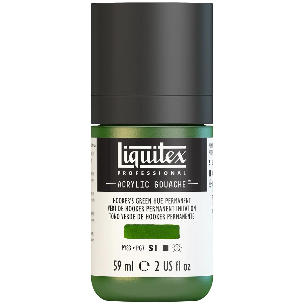 Professional Acrylic Gouache - Hooker’s Green Hue Permanent - Image 2