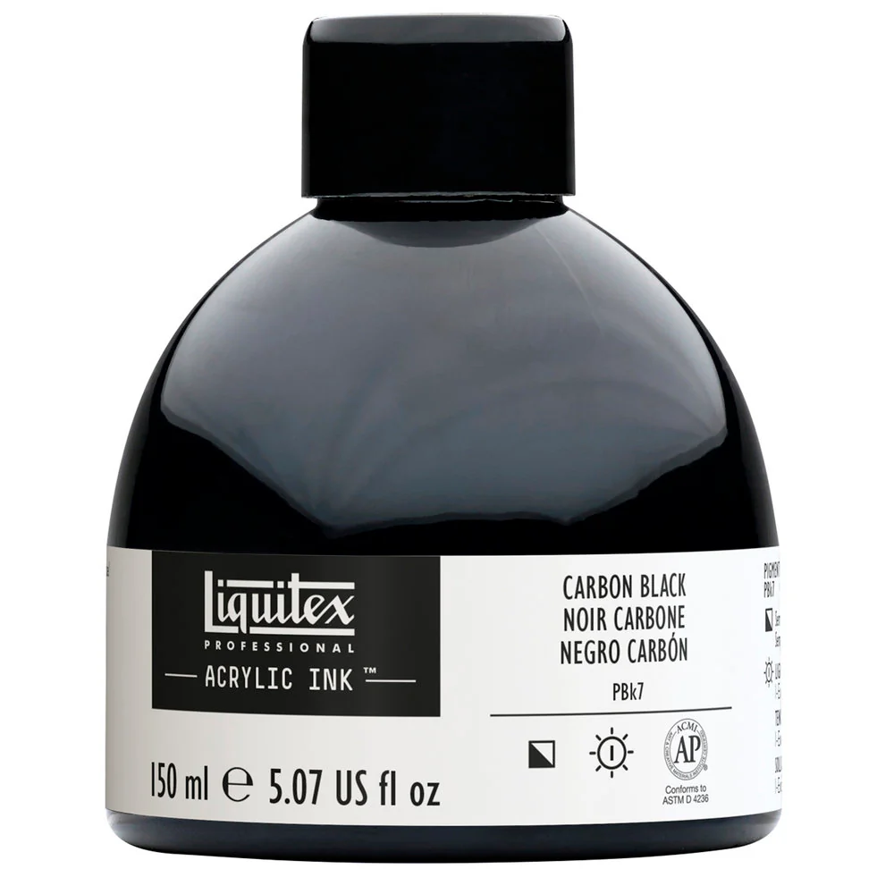 Professional Acrylic Ink - Carbon Black - Image 3