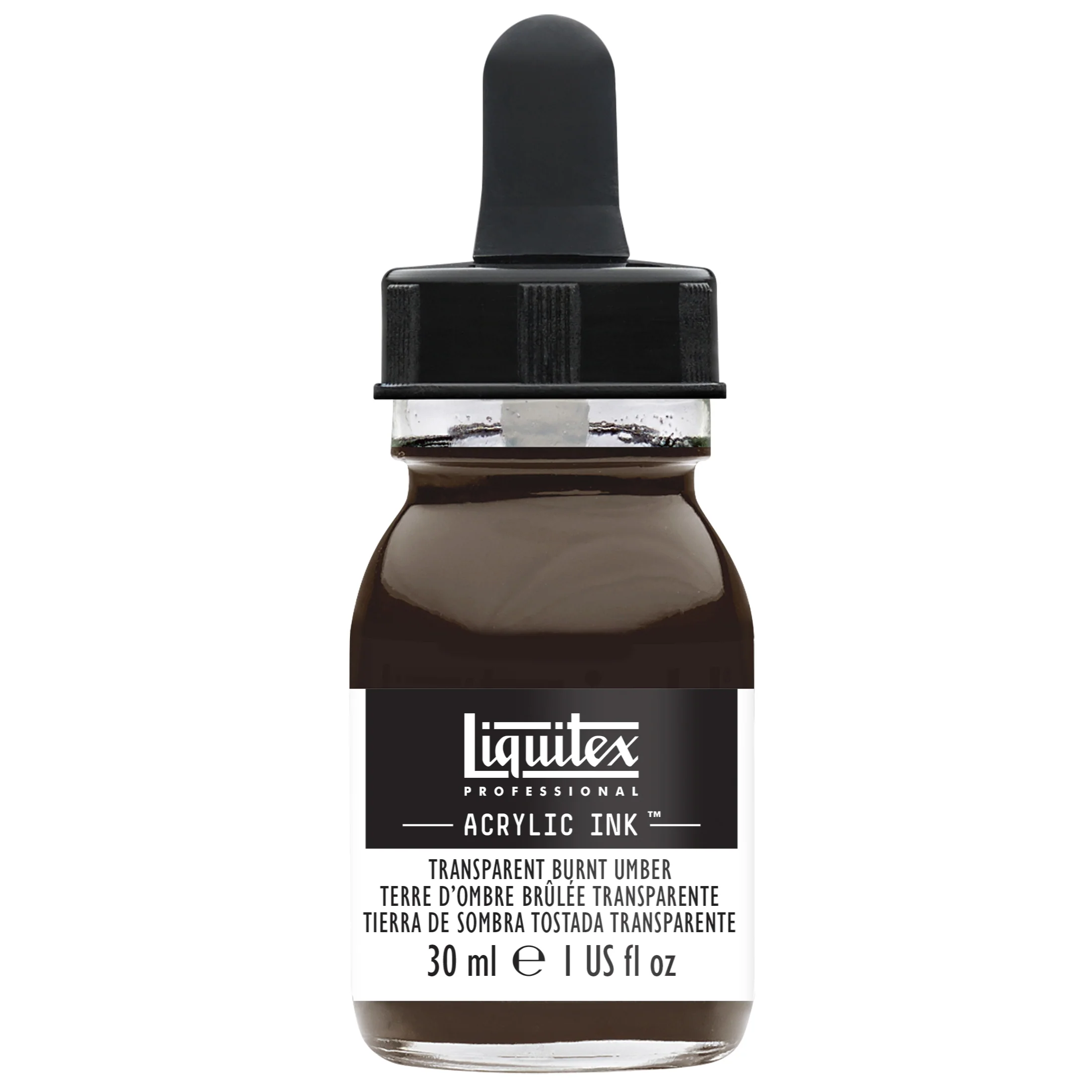 Professional Acrylic Ink - Transparent Burnt Umber - Image 2
