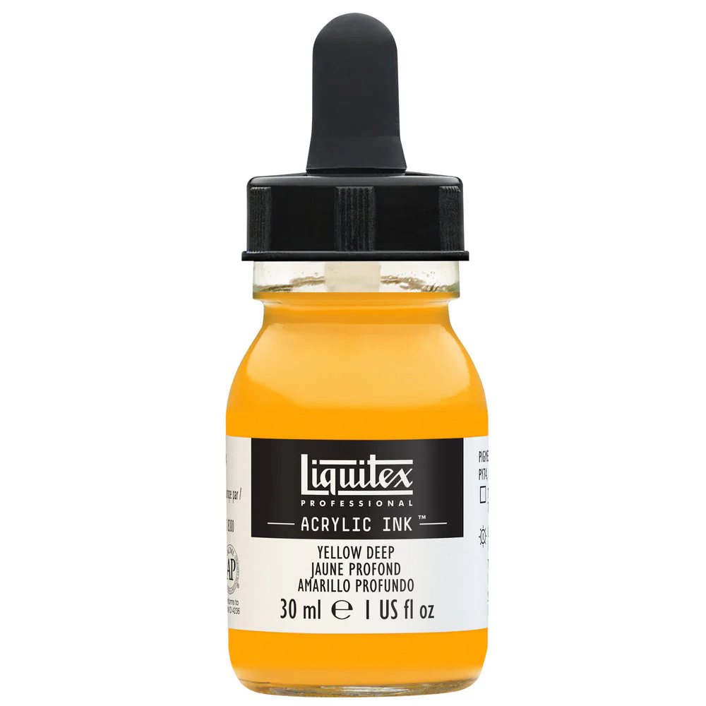 Professional Acrylic Ink - Yellow Deep - Image 2