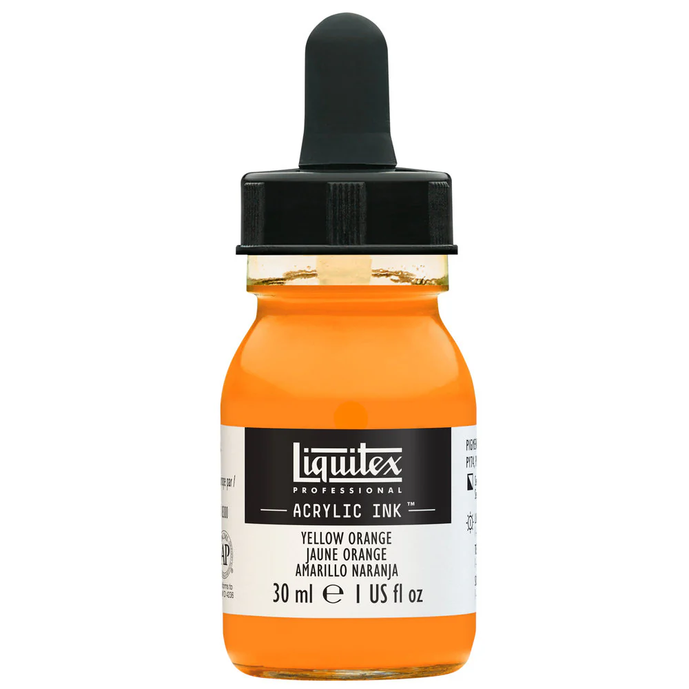 Professional Acrylic Ink - Yellow Orange - Image 2