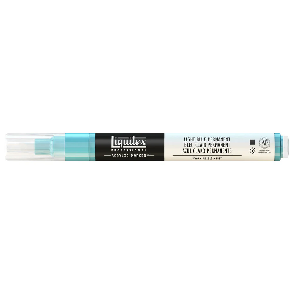 Professional Acrylic Marker - Light Blue Permanent - Image 2