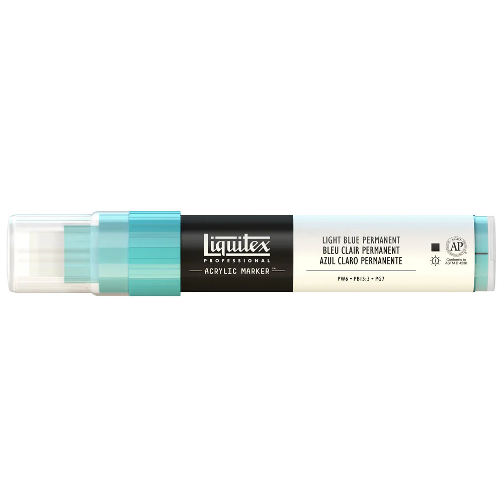Professional Acrylic Marker - Light Blue Permanent - Image 3