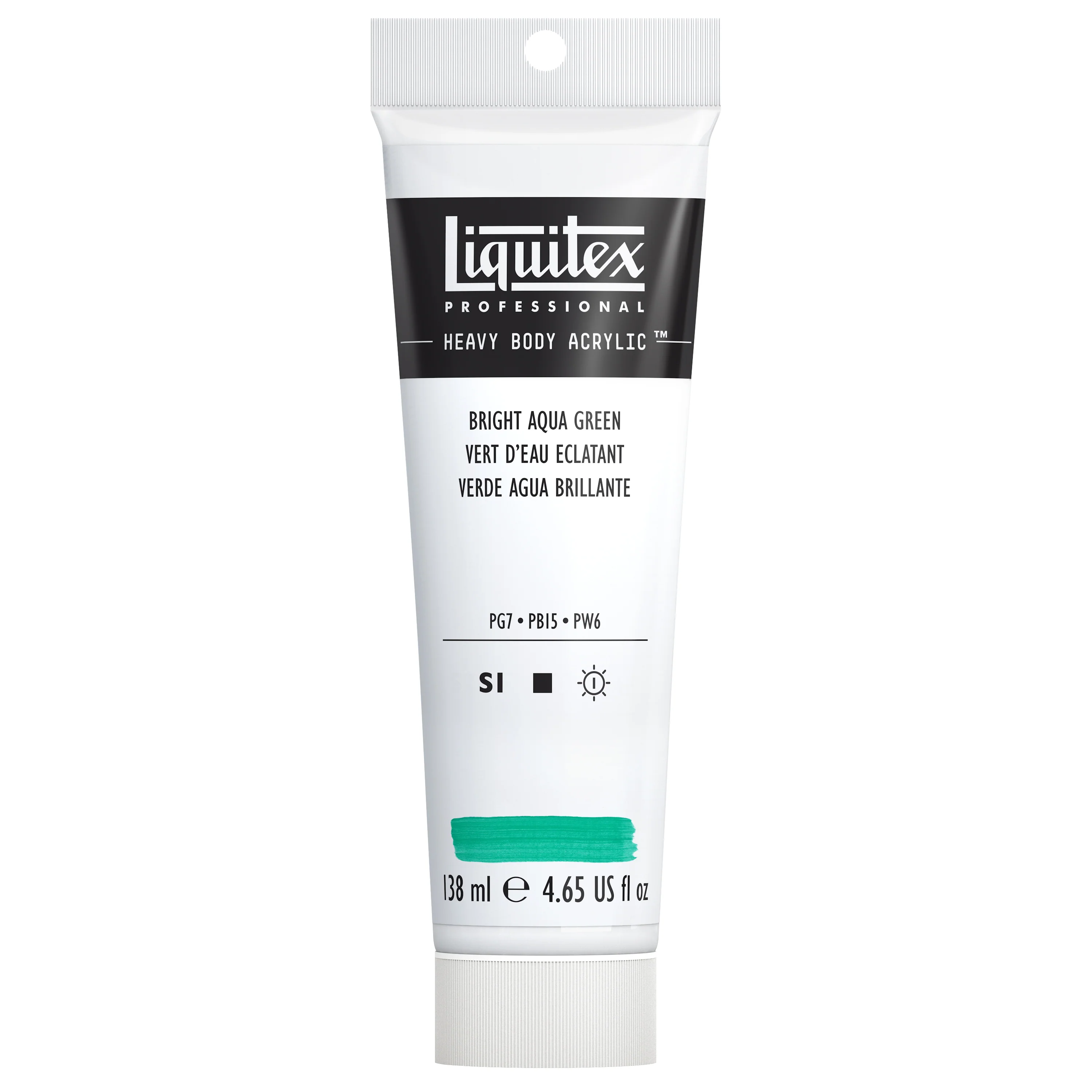 Professional Heavy Body Acrylic - Bright Aqua Green - Image 2