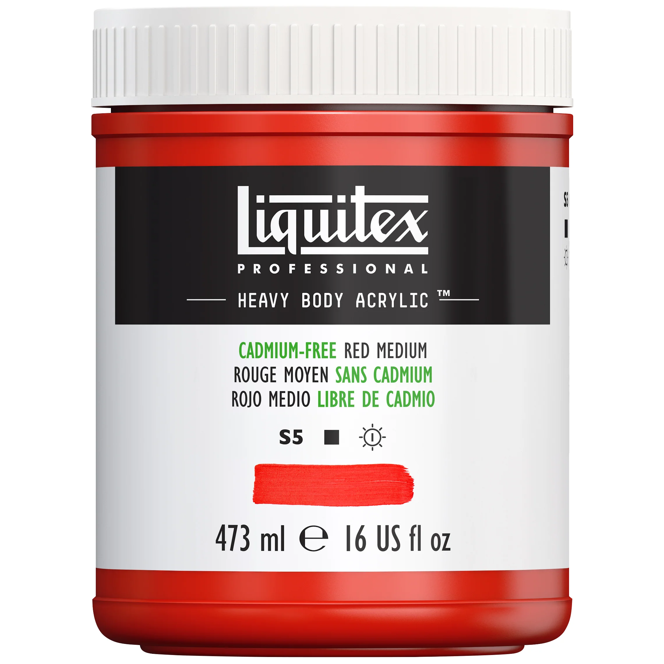 Professional Heavy Body Acrylic - Cadmium-Free Red Medium - Image 6
