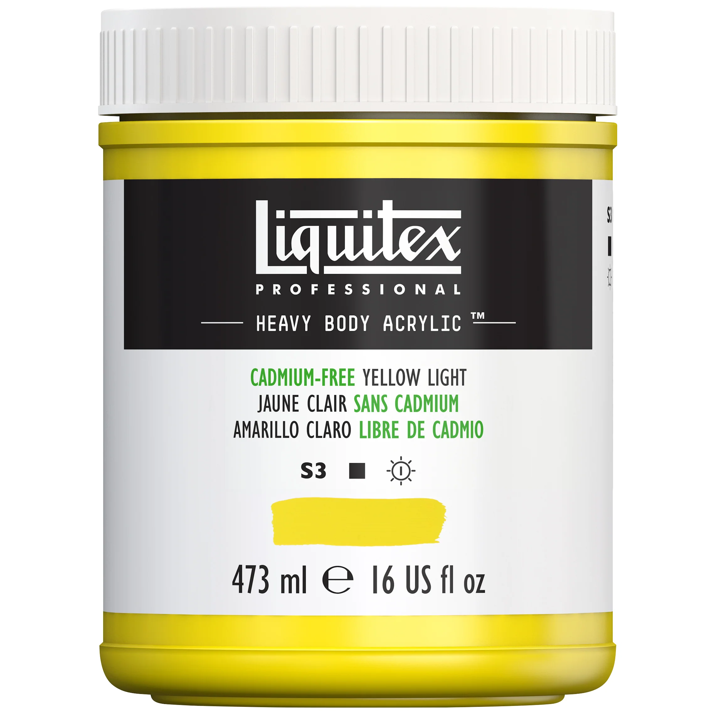 Professional Heavy Body Acrylic - Cadmium-Free Yellow Light - Image 3