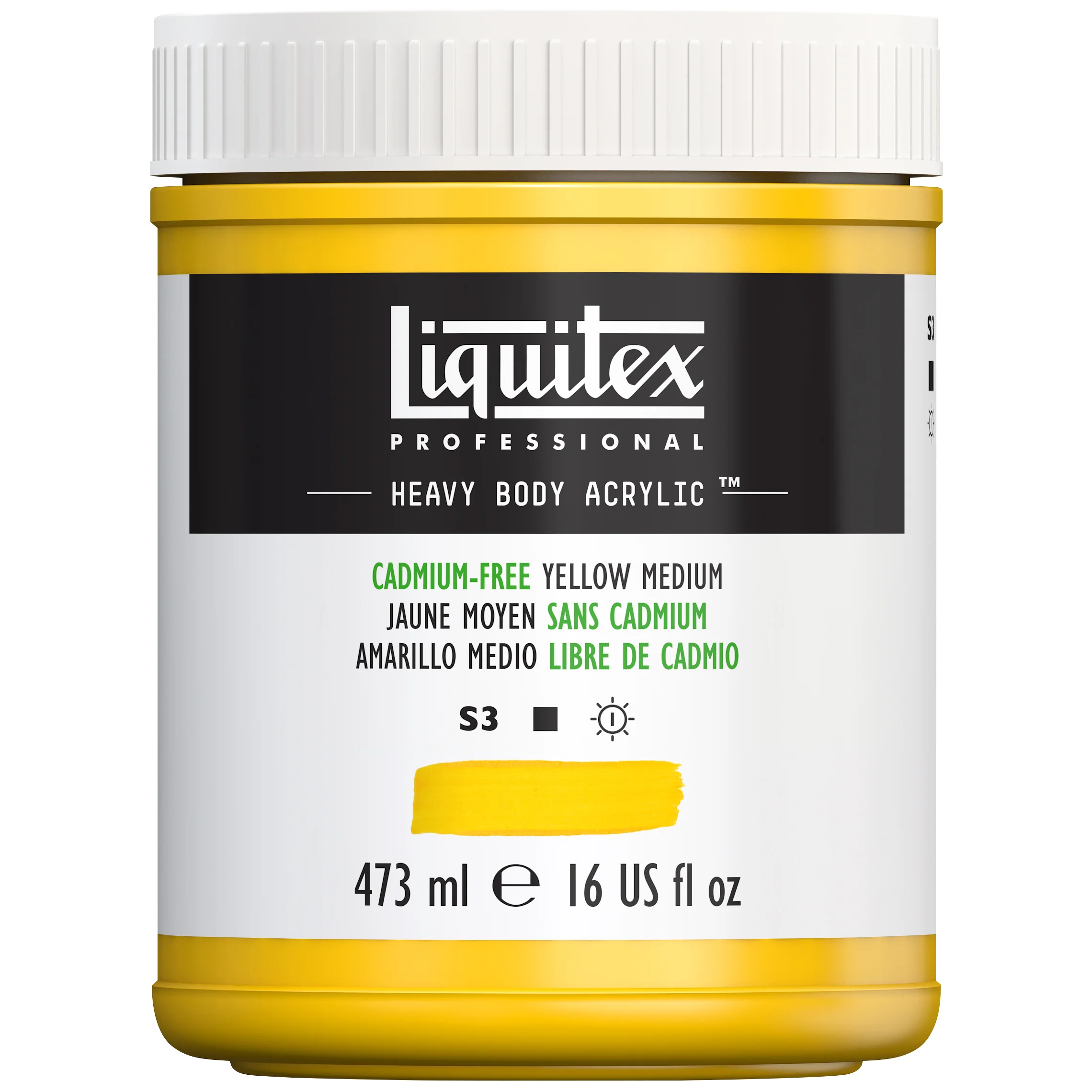 Professional Heavy Body Acrylic - Cadmium-Free Yellow Medium - Image 4