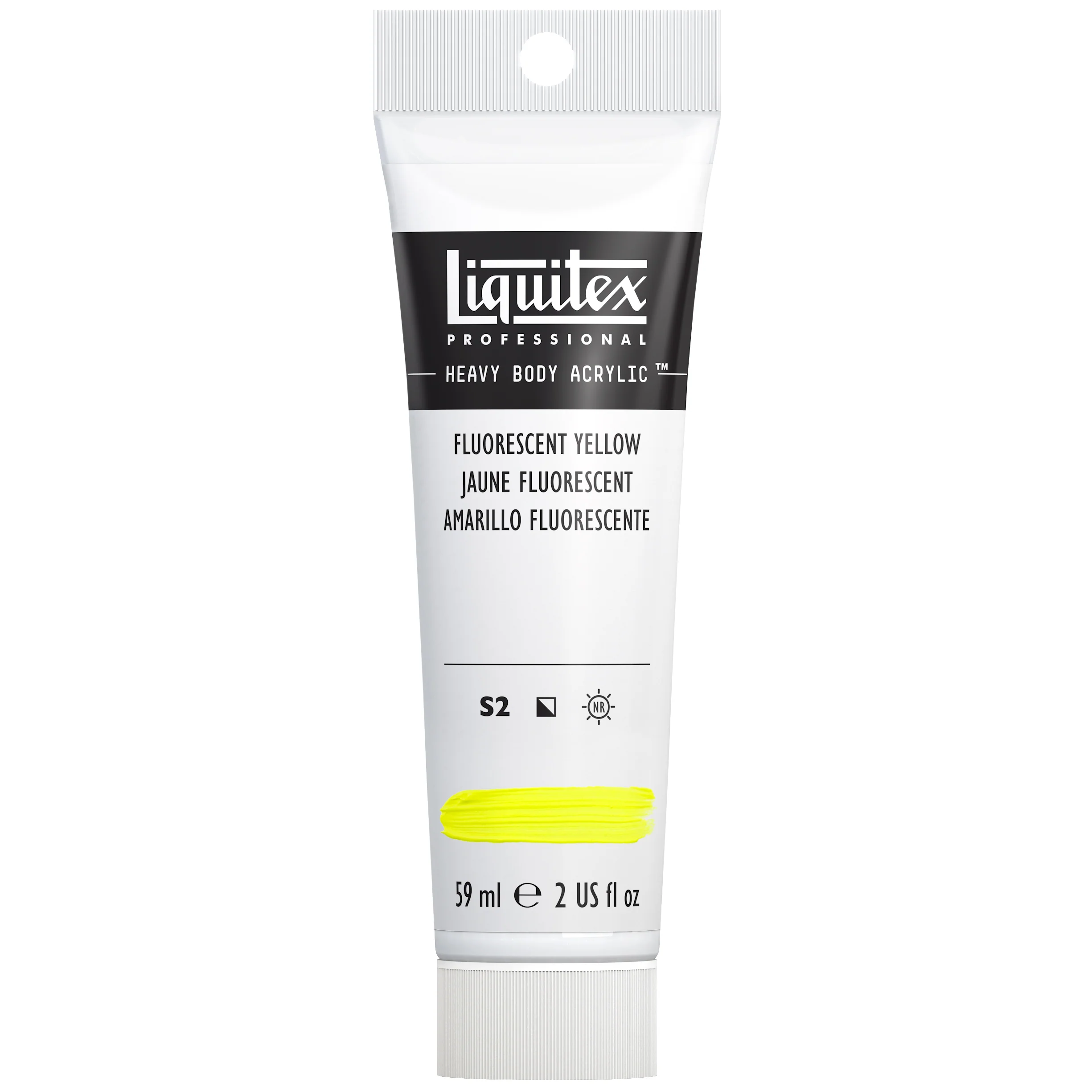Professional Heavy Body Acrylic - Fluorescent Yellow - Image 2