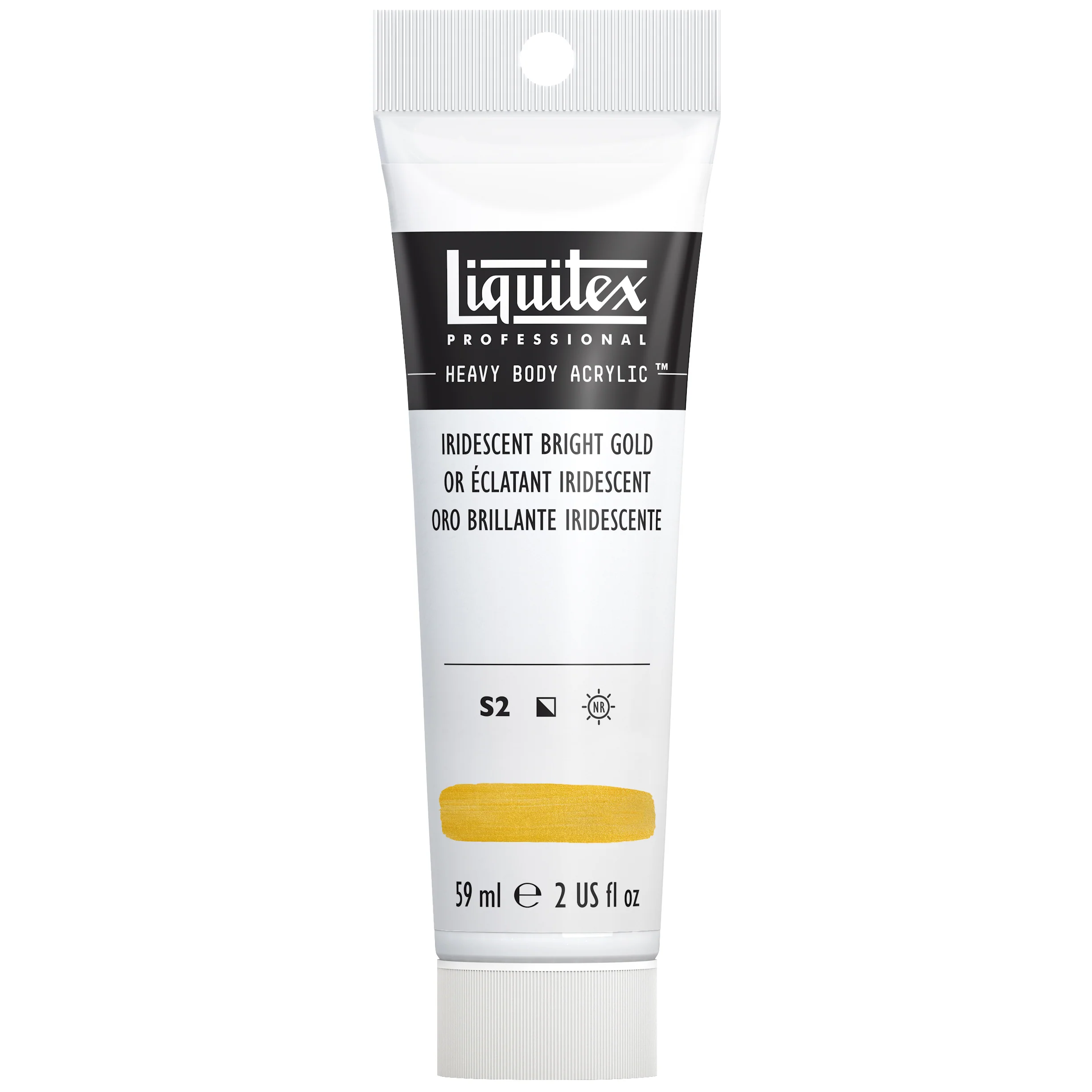 Professional Heavy Body Acrylic - Iridescent Bright Gold - Image 3