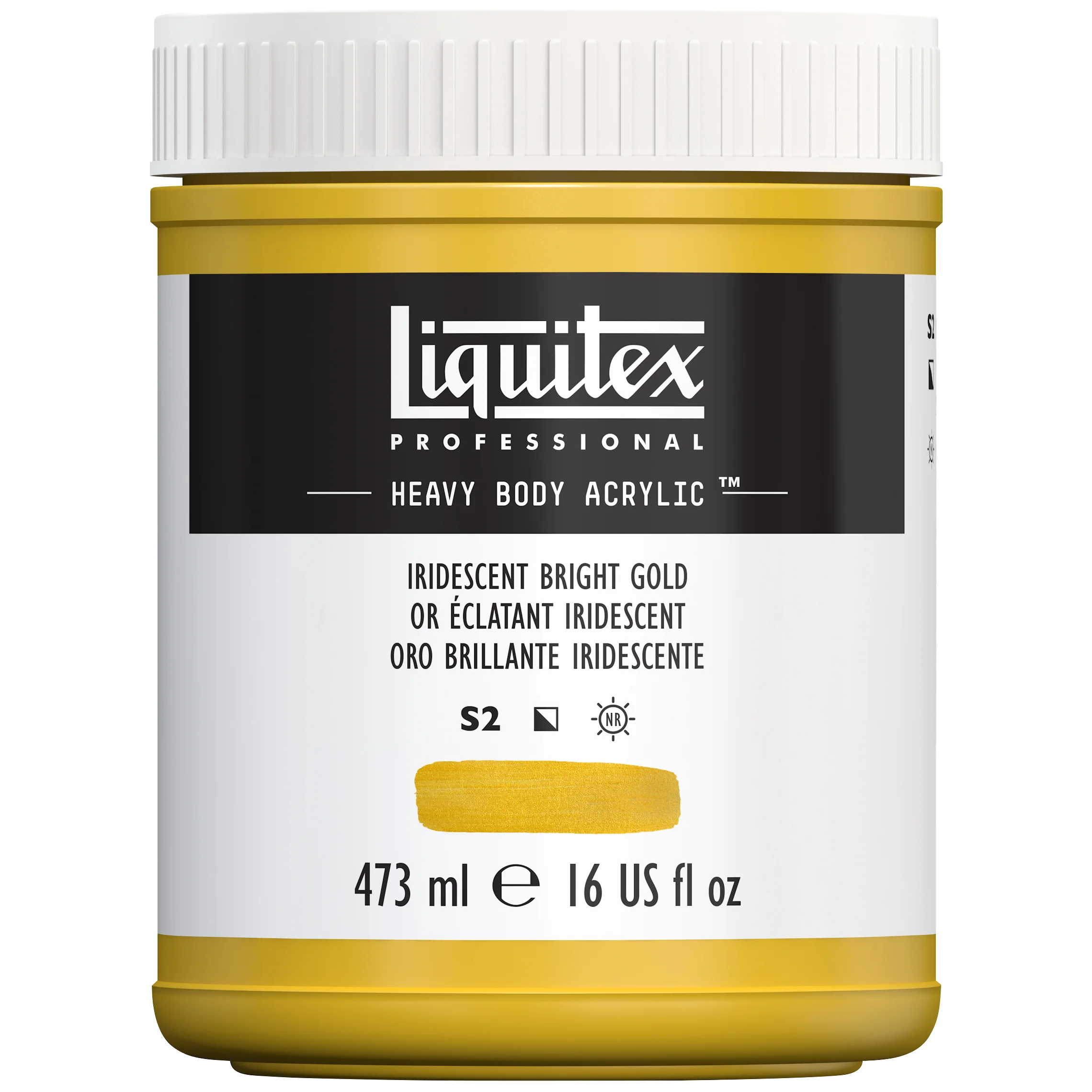 Professional Heavy Body Acrylic - Iridescent Bright Gold - Image 4