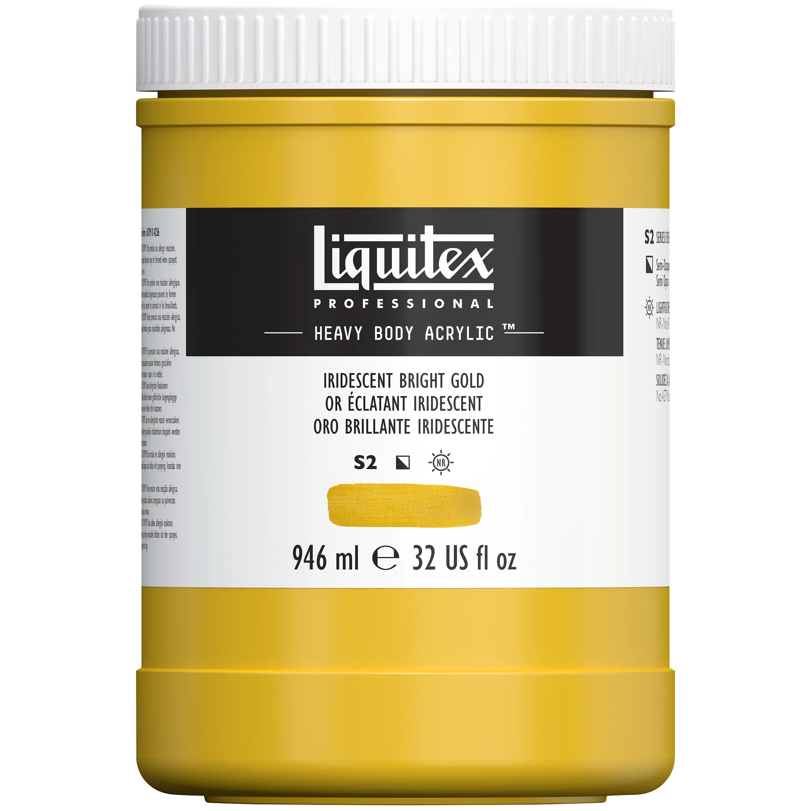 Professional Heavy Body Acrylic - Iridescent Bright Gold - Image 5
