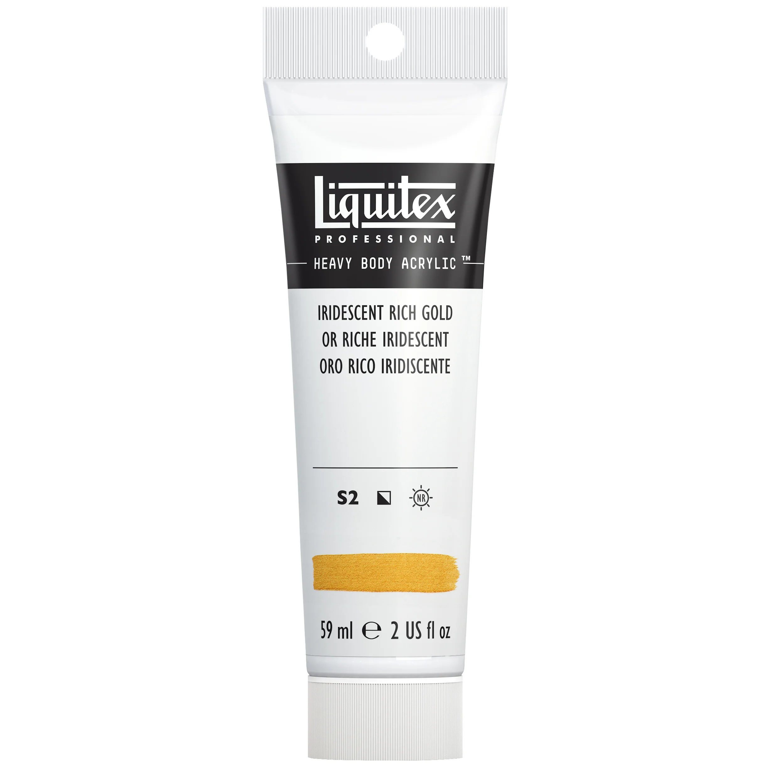 Professional Heavy Body Acrylic - Iridescent Rich Gold - Image 2