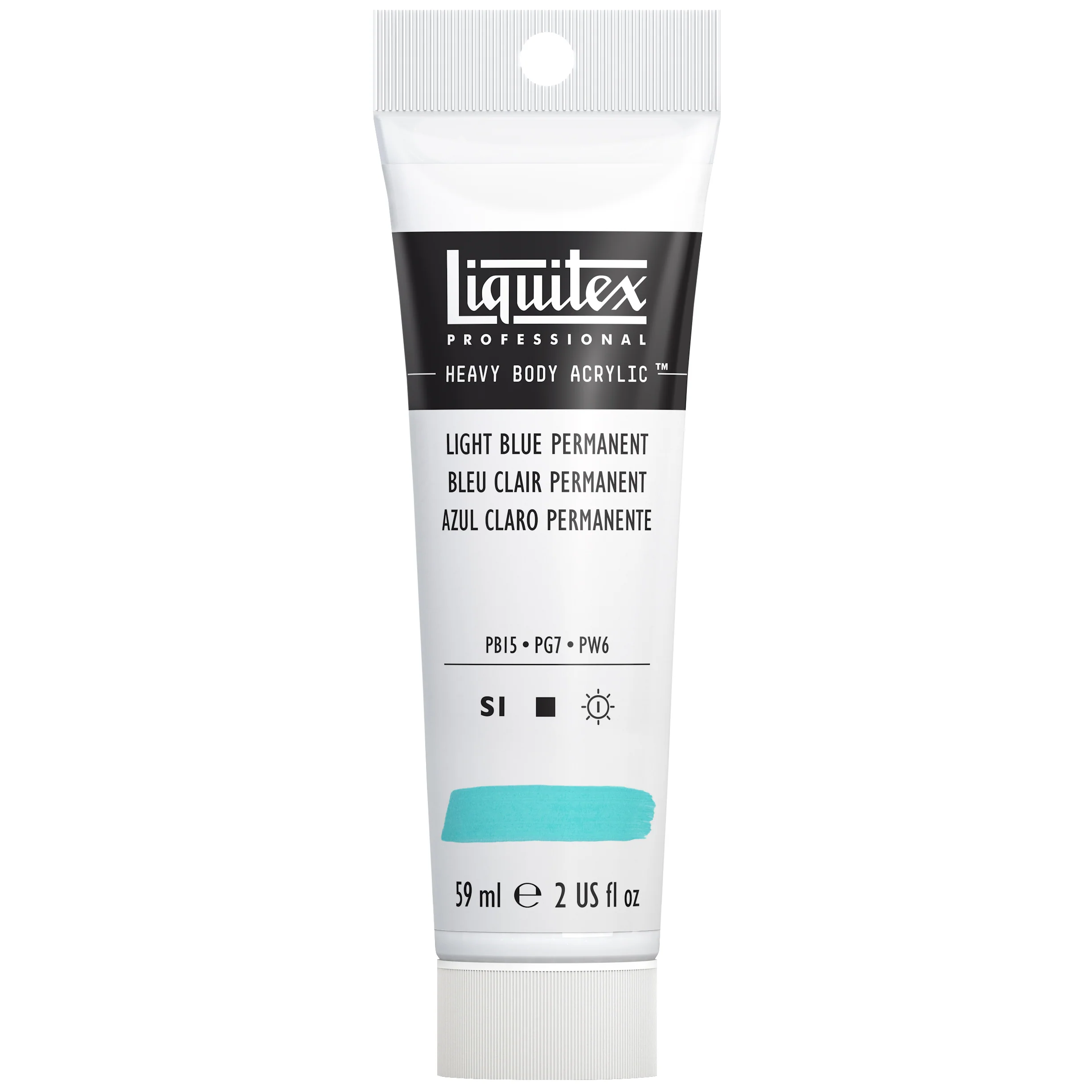 Professional Heavy Body Acrylic - Light Blue Permanent - Image 3