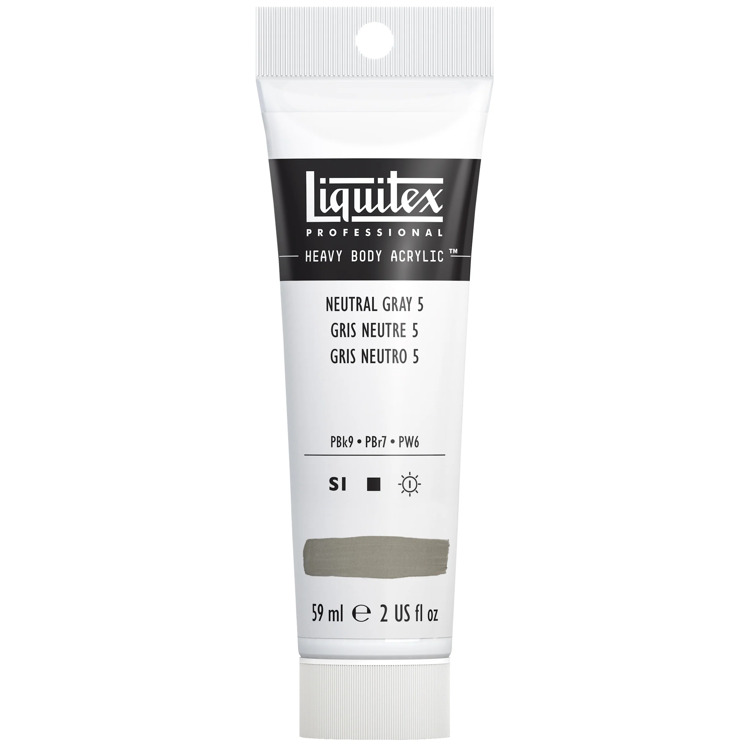 Professional Heavy Body Acrylic - Neutral Gray 5 - Image 2