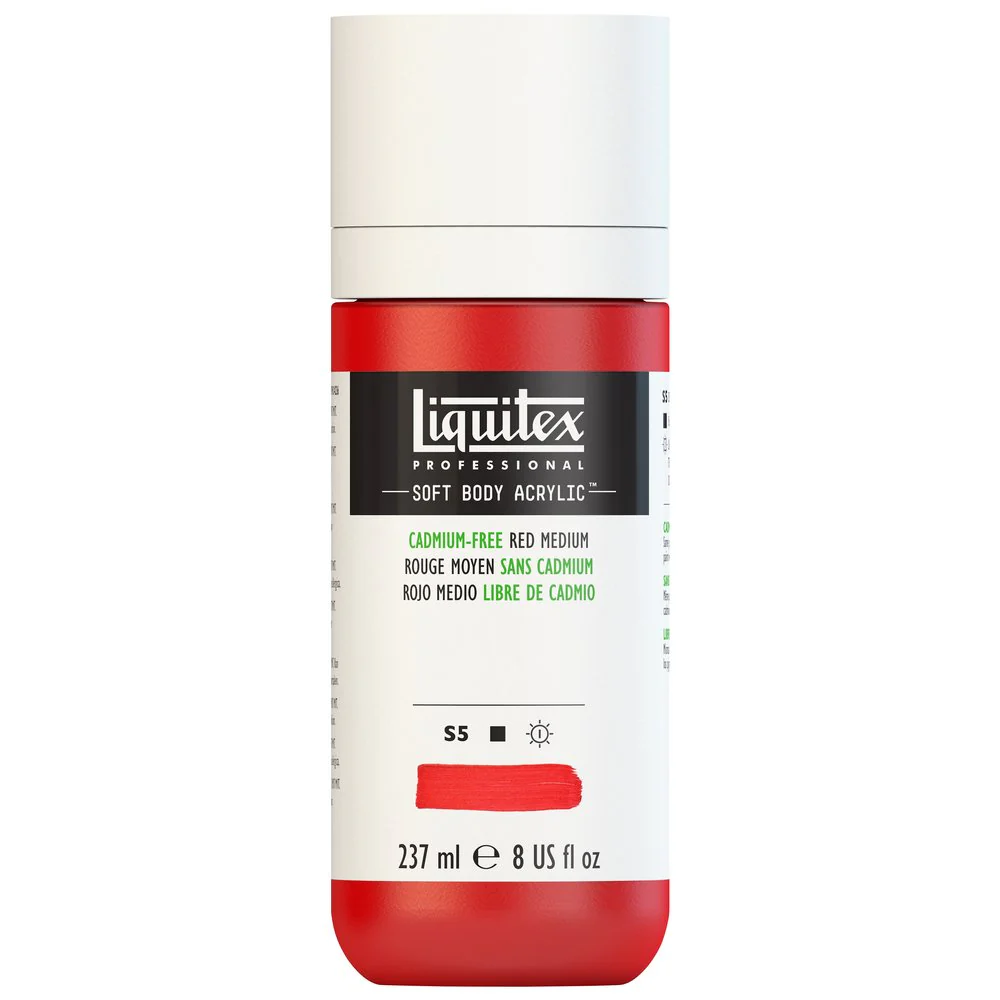 Professional Soft Body Acrylic - Cadmium-Free Red Medium - Universal - Image 3