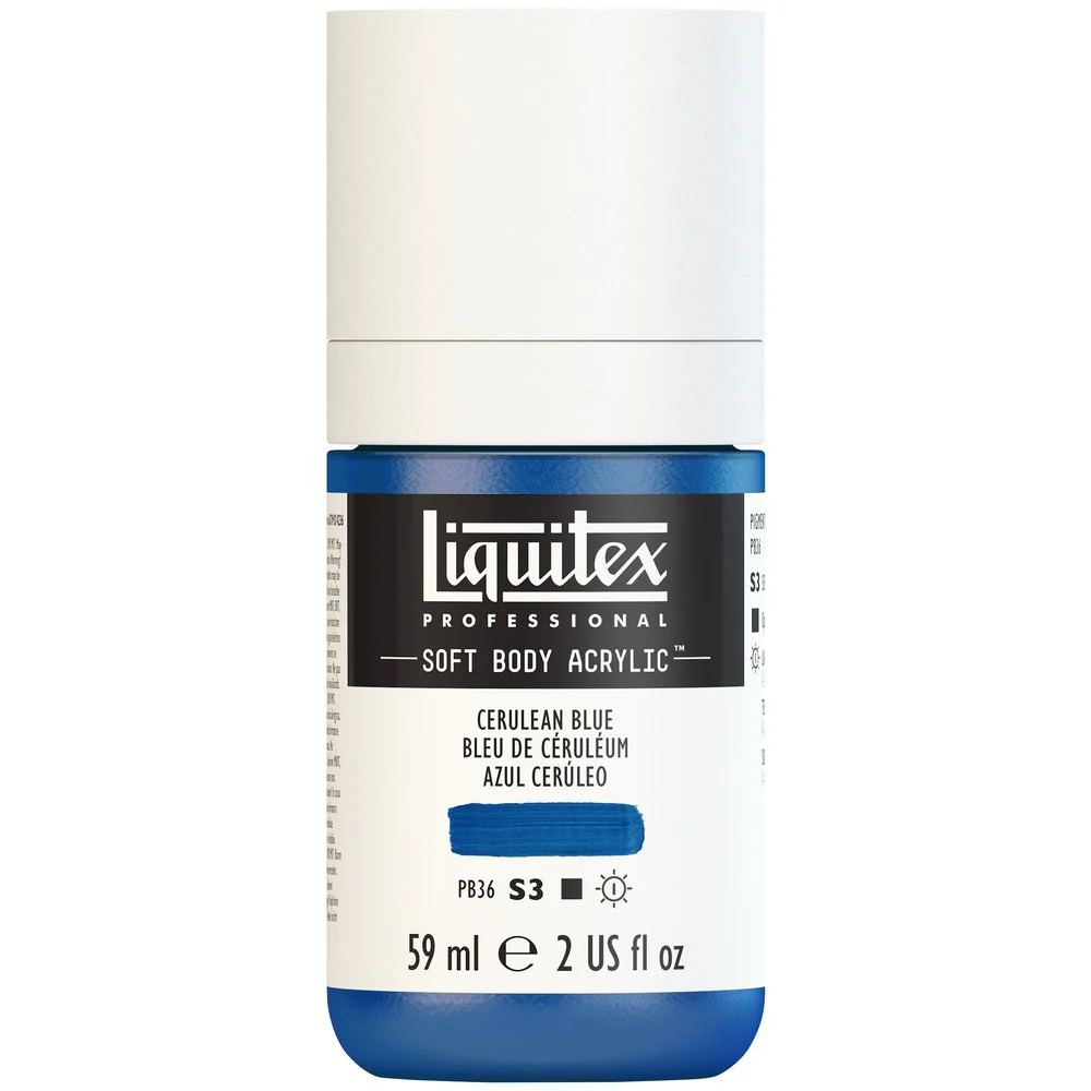Professional Soft Body Acrylic - Cerulean Blue - Universal - Image 2