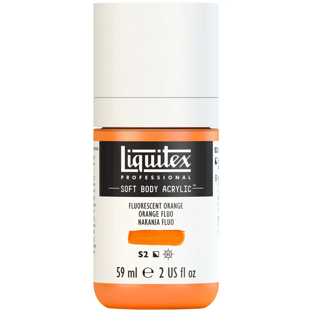 Professional Soft Body Acrylic - Fluorescent Orange - Universal - Image 2
