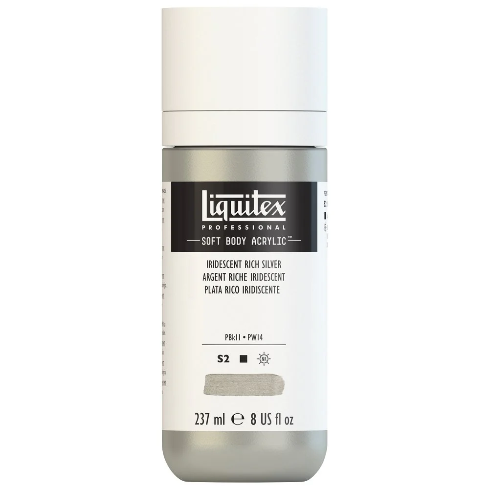 Professional Soft Body Acrylic - Iridescent Rich Silver - Universal - Image 3