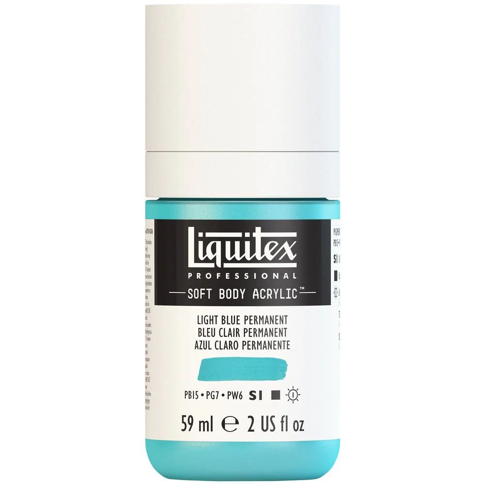 Professional Soft Body Acrylic - Light Blue Permanent - Universal - Image 2