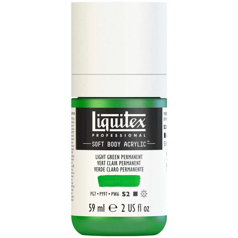 Professional Soft Body Acrylic - Light Green Permanent - Universal - Image 2