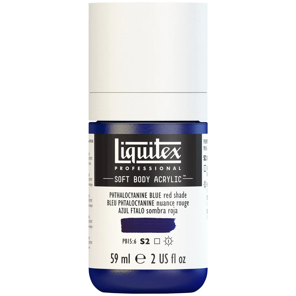 Professional Soft Body Acrylic - Phthalocyanine Blue Red Shade - Universal - Image 2