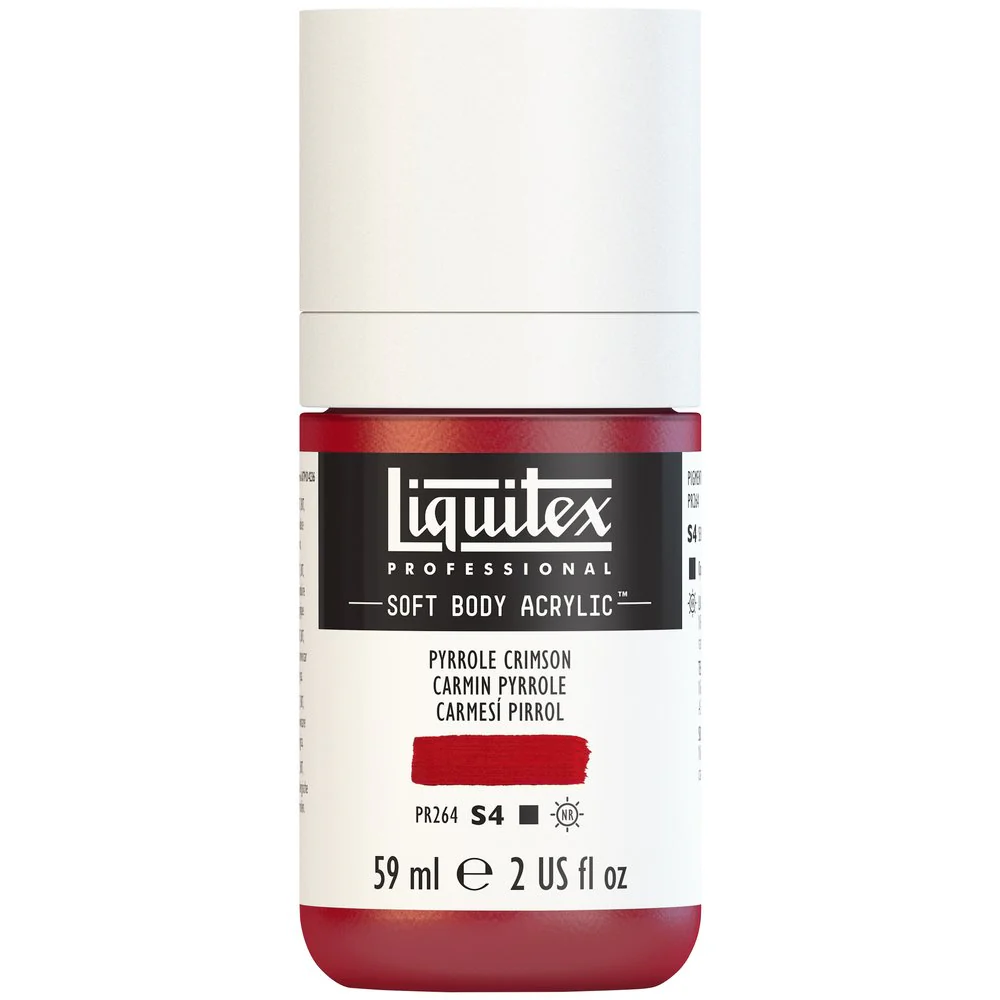 Professional Soft Body Acrylic - Pyrrole Crimson - Universal - Image 2