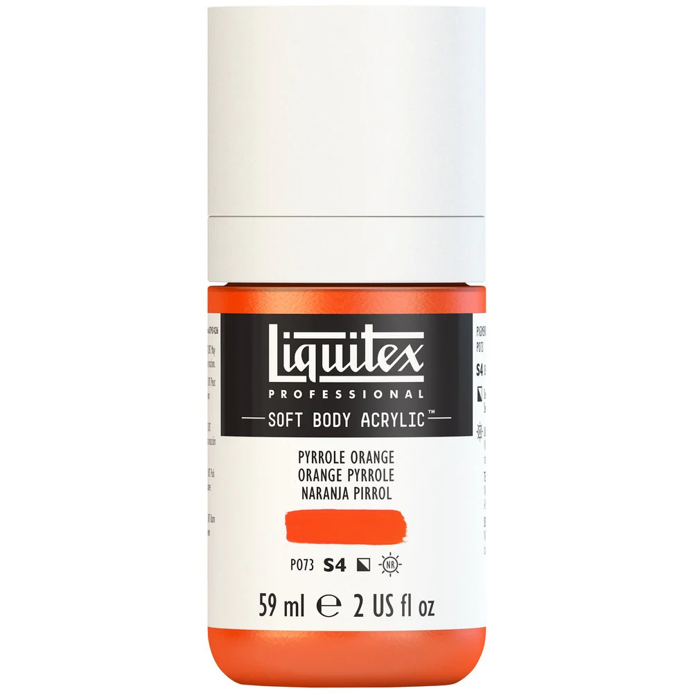 Professional Soft Body Acrylic - Pyrrole Orange - Universal - Image 2
